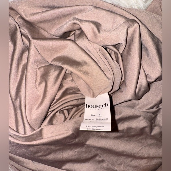 NWOT House of CB JULIETTE MUSHROOM HALTER GOWN sz S - Picture 4 of 8